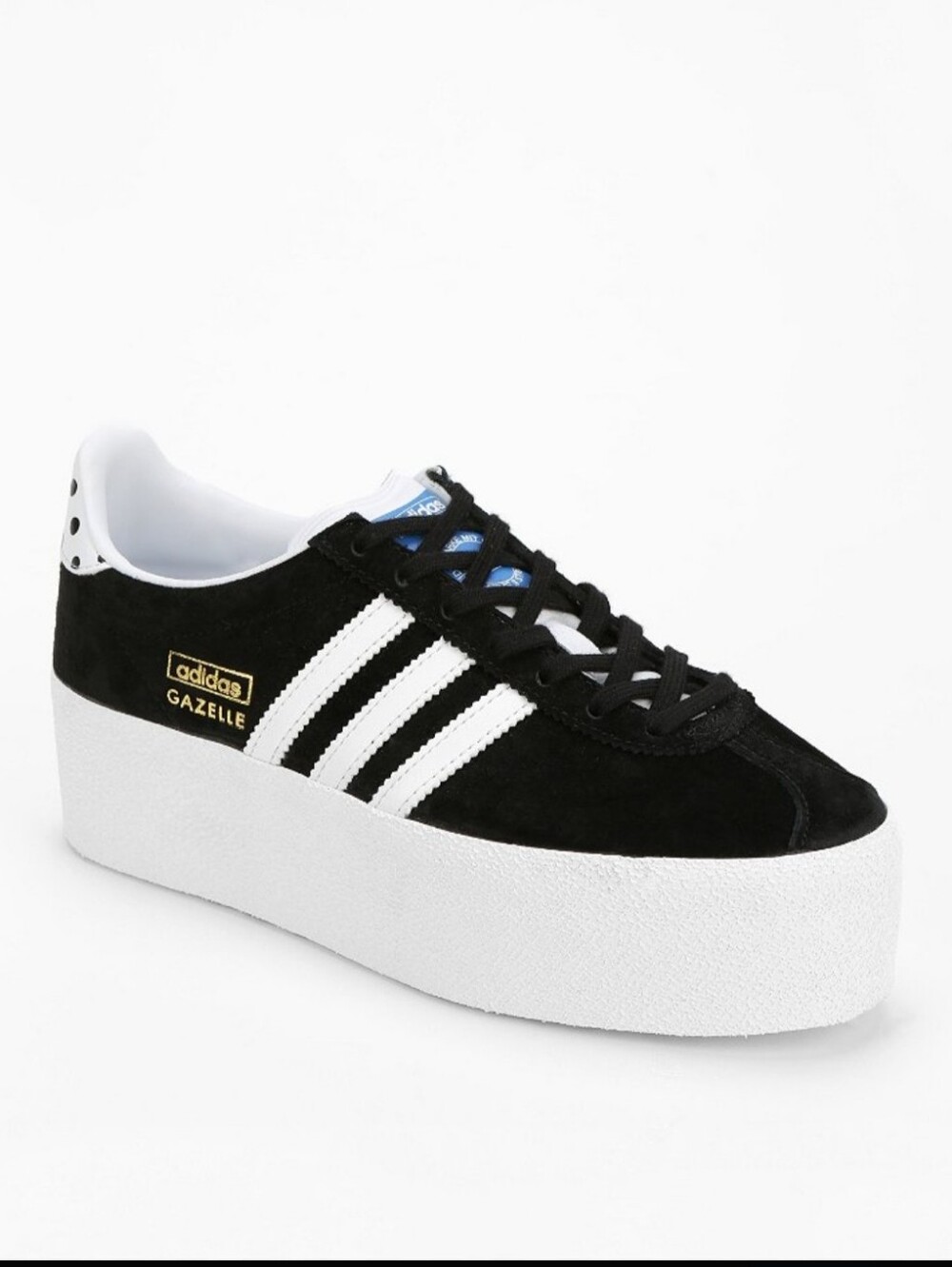 Adidas Gazelle Platform Sneakers - Black & White sz 8.5 women's